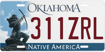 OK license plate 311ZRL