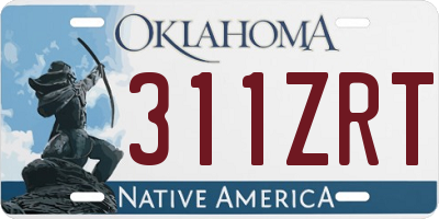 OK license plate 311ZRT