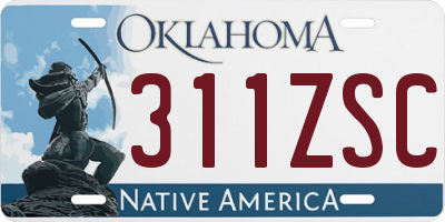 OK license plate 311ZSC