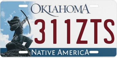 OK license plate 311ZTS
