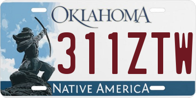 OK license plate 311ZTW