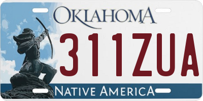 OK license plate 311ZUA