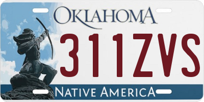 OK license plate 311ZVS