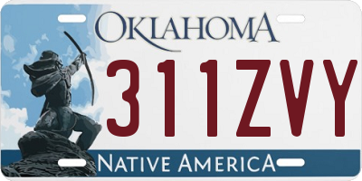 OK license plate 311ZVY