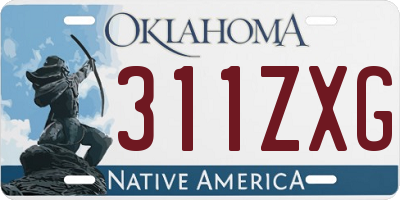 OK license plate 311ZXG