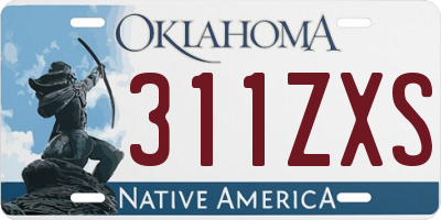 OK license plate 311ZXS