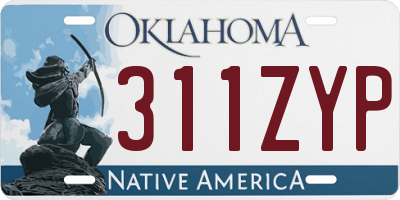 OK license plate 311ZYP