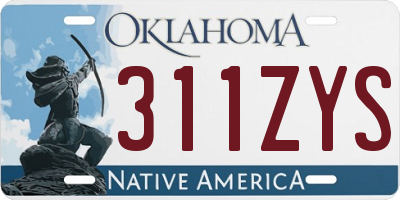 OK license plate 311ZYS