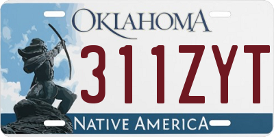 OK license plate 311ZYT