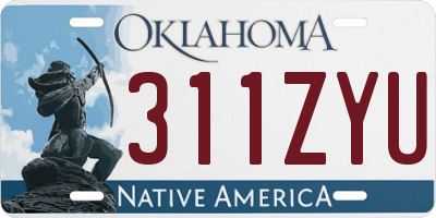 OK license plate 311ZYU