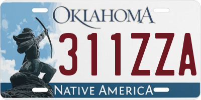 OK license plate 311ZZA