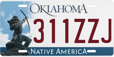 OK license plate 311ZZJ