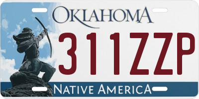 OK license plate 311ZZP