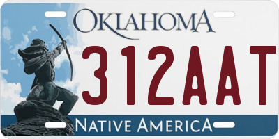 OK license plate 312AAT