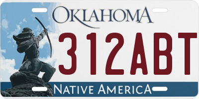 OK license plate 312ABT