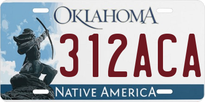OK license plate 312ACA