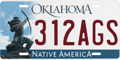 OK license plate 312AGS