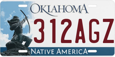 OK license plate 312AGZ
