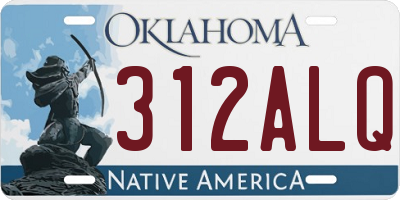 OK license plate 312ALQ