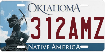 OK license plate 312AMZ