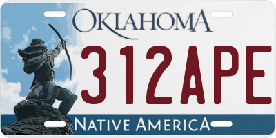 OK license plate 312APE