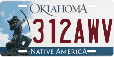 OK license plate 312AWV