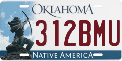OK license plate 312BMU