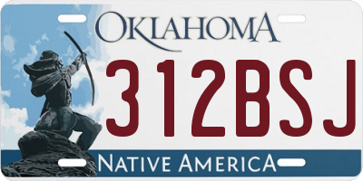 OK license plate 312BSJ
