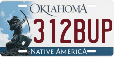 OK license plate 312BUP