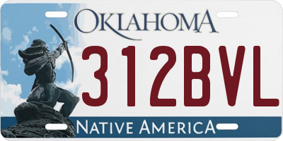 OK license plate 312BVL
