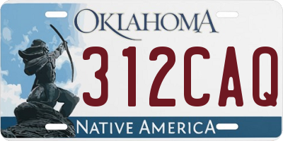 OK license plate 312CAQ