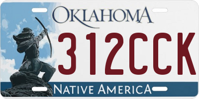 OK license plate 312CCK