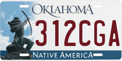 OK license plate 312CGA