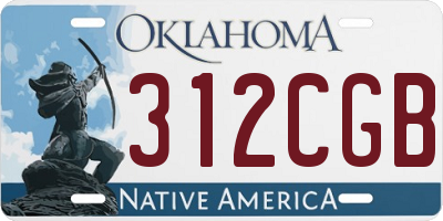 OK license plate 312CGB