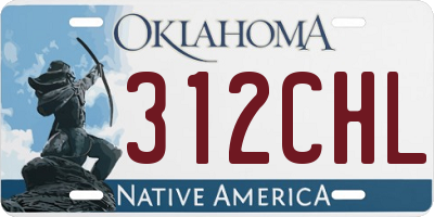 OK license plate 312CHL