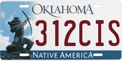 OK license plate 312CIS