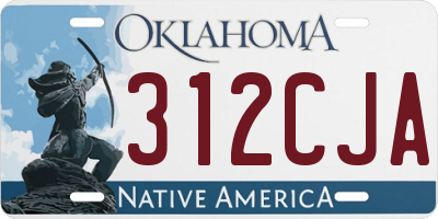 OK license plate 312CJA