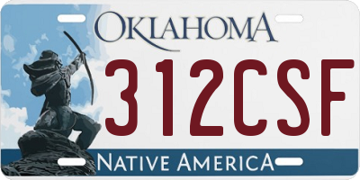 OK license plate 312CSF