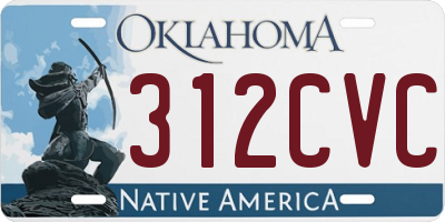 OK license plate 312CVC