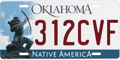 OK license plate 312CVF