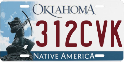 OK license plate 312CVK