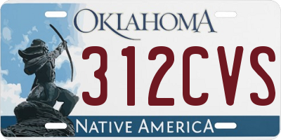 OK license plate 312CVS