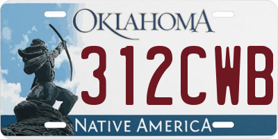 OK license plate 312CWB