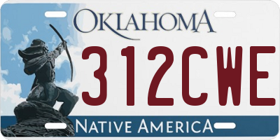 OK license plate 312CWE