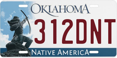 OK license plate 312DNT