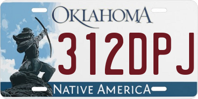 OK license plate 312DPJ
