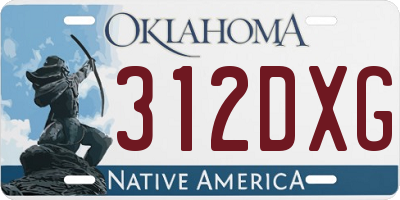 OK license plate 312DXG