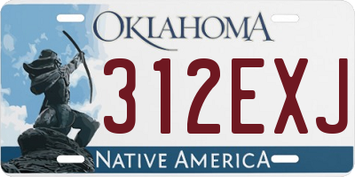 OK license plate 312EXJ