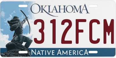 OK license plate 312FCM