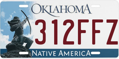 OK license plate 312FFZ